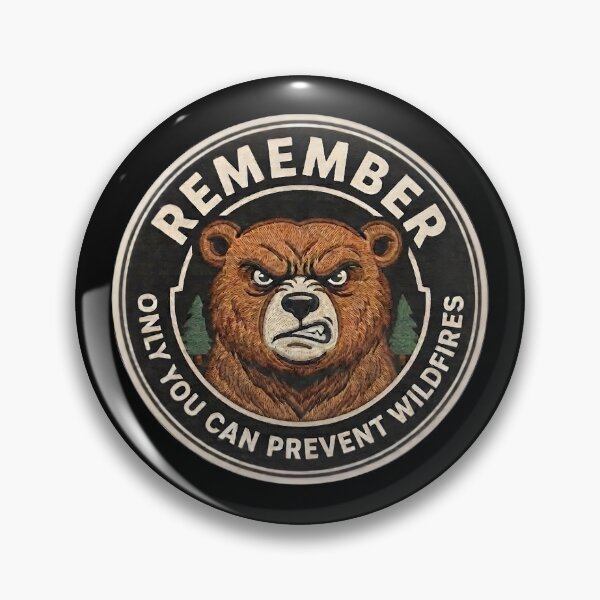 Item preview, Remember Only You Can Prevent Wildfires Bear Vintage Forest Conservation Outdoor Design designed and sold by ByPawel.
