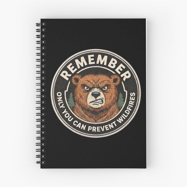 Item preview, Remember Only You Can Prevent Wildfires Bear Vintage Forest Conservation Outdoor Design designed and sold by ByPawel.