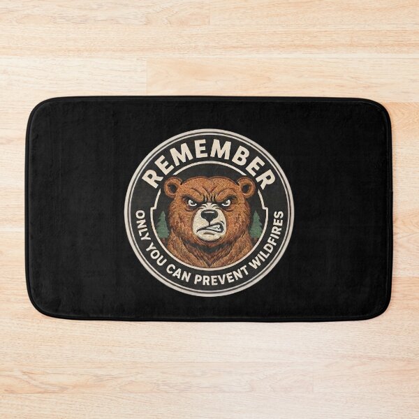 Item preview, Remember Only You Can Prevent Wildfires Bear Vintage Forest Conservation Outdoor Design designed and sold by ByPawel.