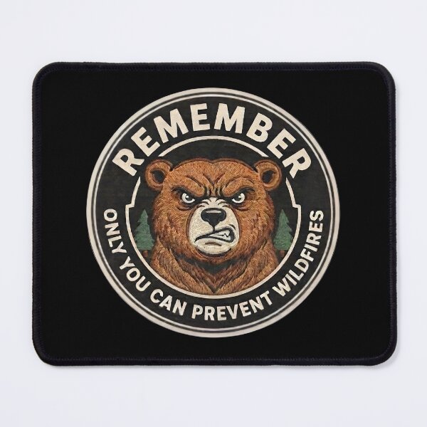 Item preview, Remember Only You Can Prevent Wildfires Bear Vintage Forest Conservation Outdoor Design designed and sold by ByPawel.