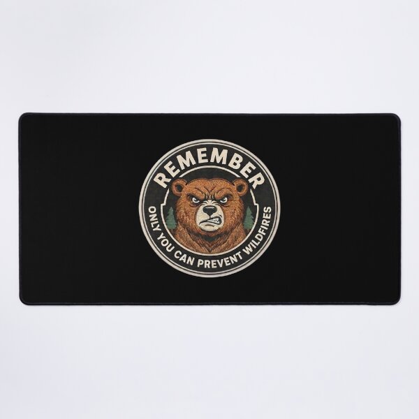 Item preview, Remember Only You Can Prevent Wildfires Bear Vintage Forest Conservation Outdoor Design designed and sold by ByPawel.