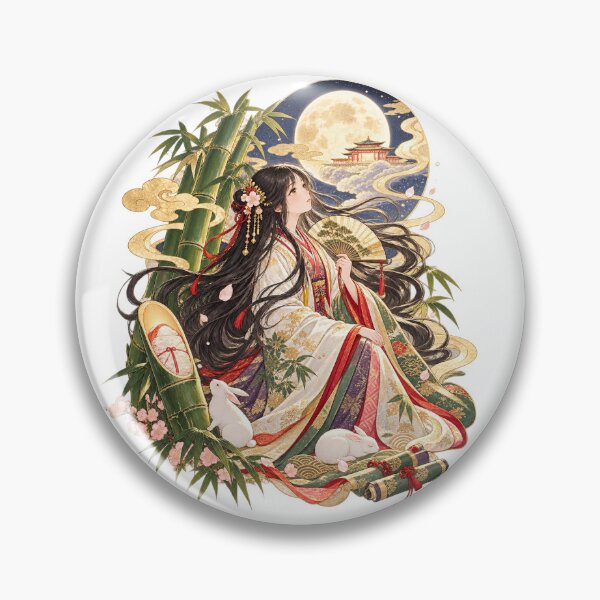 Item preview, Princess Kaguya Under the Moon – Japanese Folktale Fantasy designed and sold by Daihuku2525.