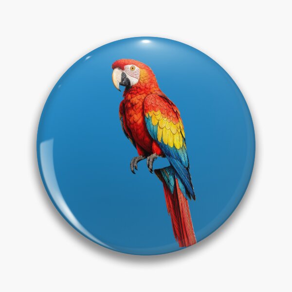 Item preview, Vibrant Scarlet Macaw Bird Figurine designed and sold by The Empire Of Digital Art..