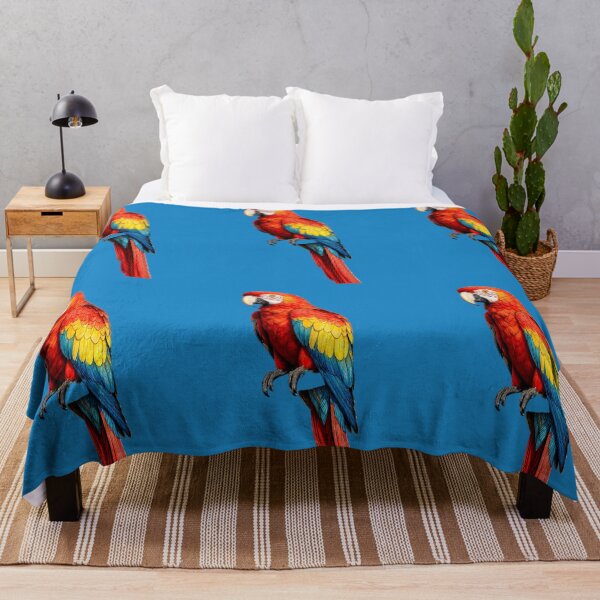 Item preview, Vibrant Scarlet Macaw Bird Figurine designed and sold by The Empire Of Digital Art..