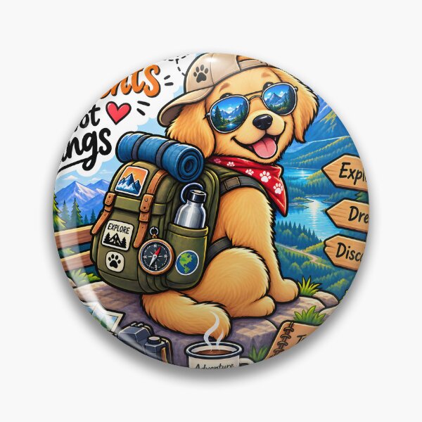 Item preview, Collect Moments Not Things Golden Retriever Sticker | Adventure Dog | Travel Hiking Sticker | Dog Lover Gift designed and sold by GenZStickerHub1.