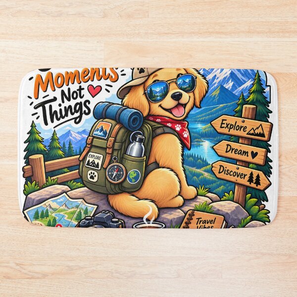 Item preview, Collect Moments Not Things Golden Retriever Sticker | Adventure Dog | Travel Hiking Sticker | Dog Lover Gift designed and sold by GenZStickerHub1.
