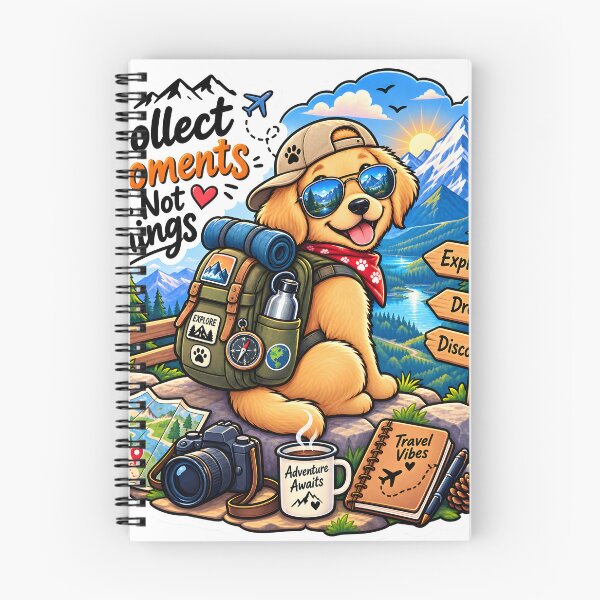 Item preview, Collect Moments Not Things Golden Retriever Sticker | Adventure Dog | Travel Hiking Sticker | Dog Lover Gift designed and sold by GenZStickerHub1.