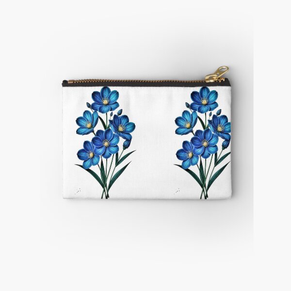 Item preview, Handcrafted Blue Floral Wall Art designed and sold by The Empire Of Digital Art..
