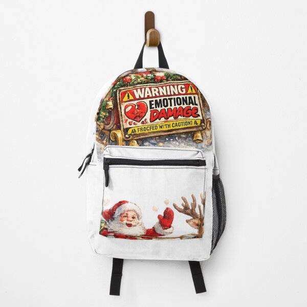 Item preview, Funny Santa Sleigh Warning Emotional Damage Vintage Watercolor designed and sold by Sitred123.