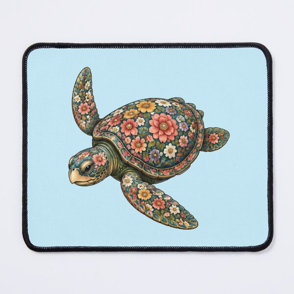 Item preview, Swimming Floral Turtle | Ocean Floral V.2 Art Collection designed and sold by Zaru Art Studio.