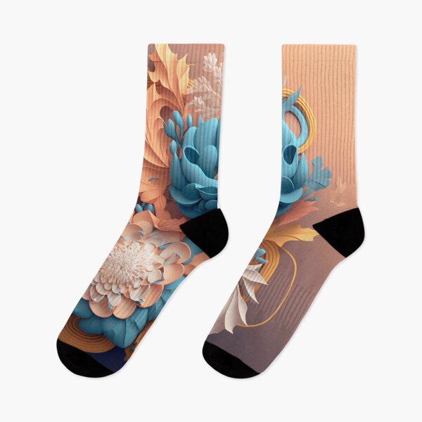 Item preview, Blue Hydrangea on Warm Peach designed and sold by RAGANADesign.
