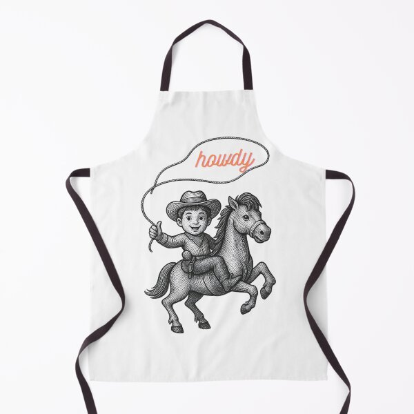 Item preview, Howdy Cowboy Riding Horse Vintage Illustration designed and sold by NourArtCorner.