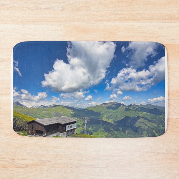 Item preview, Traditional alpine hut and ski lift tower on Stubnerkogel Mountain, Bad Gastein designed and sold by goceris.