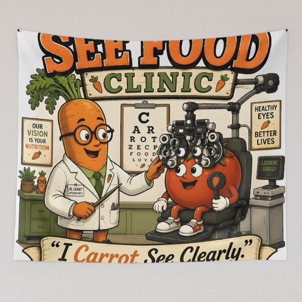 Item preview, Carrot Eye Doctor – I Carrot See Clearly Funny Optometrist Food Pun designed and sold by Snackwear Apparel.