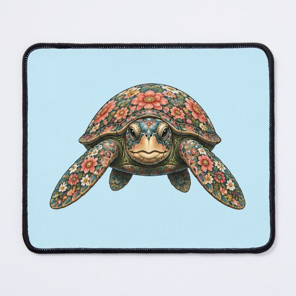 Item preview, Floral Turtle | Ocean Floral V.2 Art Collection designed and sold by Zaru Art Studio.
