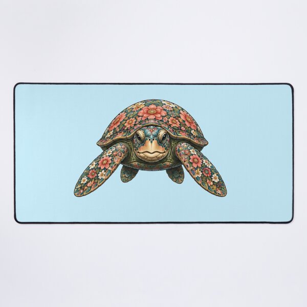 Item preview, Floral Turtle | Ocean Floral V.2 Art Collection designed and sold by Zaru Art Studio.