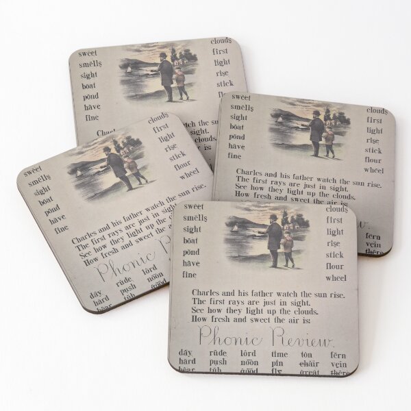 Item preview, Victorian 19th century school poster reading and writing designed and sold by KALEIDOSCOPE UK.