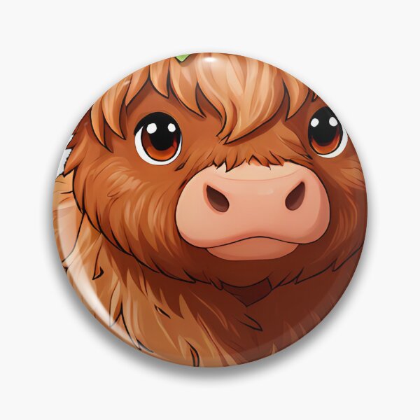Item preview, Highland Cow with Daisy Crown designed and sold by pumsquare.