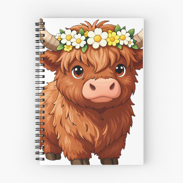 Item preview, Highland Cow with Daisy Crown designed and sold by pumsquare.