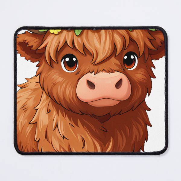 Item preview, Highland Cow with Daisy Crown designed and sold by pumsquare.