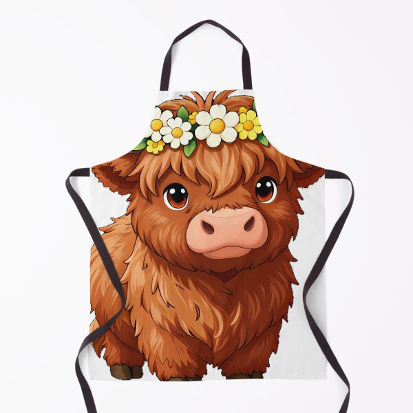 Item preview, Highland Cow with Daisy Crown designed and sold by pumsquare.