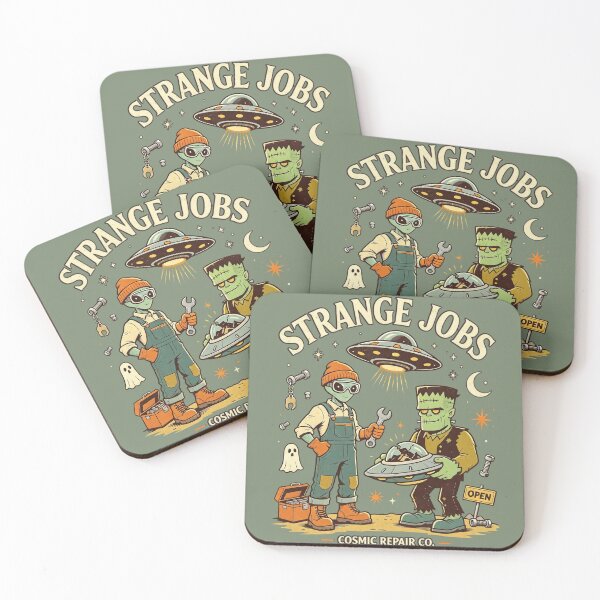Item preview, Strange Jobs Alien Frankenstein Cosmic Repair designed and sold by NatalieJeans.