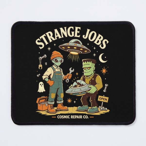 Item preview, Strange Jobs Alien Frankenstein Cosmic Repair designed and sold by NatalieJeans.
