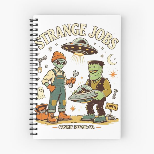 Item preview, Strange Jobs Alien Frankenstein Cosmic Repair designed and sold by NatalieJeans.