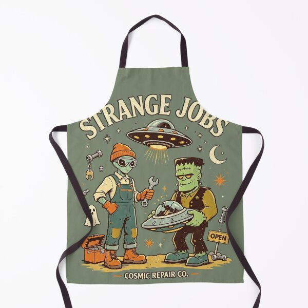 Item preview, Strange Jobs Alien Frankenstein Cosmic Repair designed and sold by NatalieJeans.