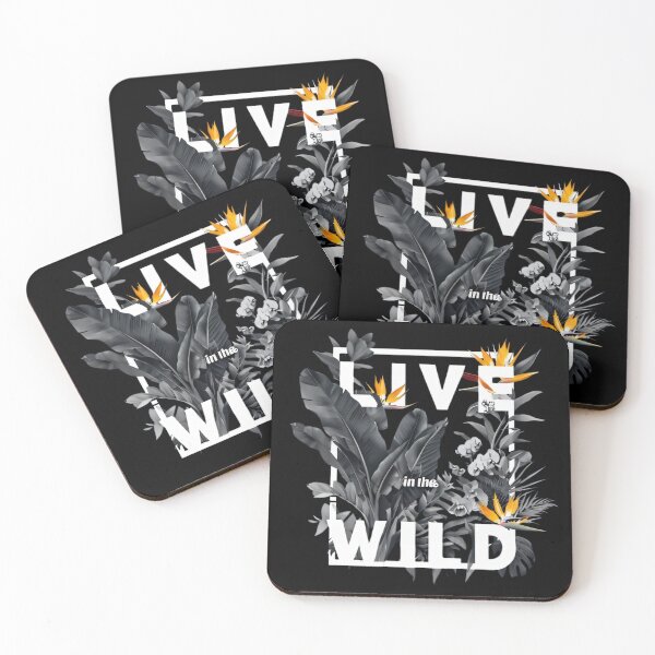 Item preview,  Live In The Wild Tropical Floral - Premium Dark Streetwear Art designed and sold by A-M-G-Shop.