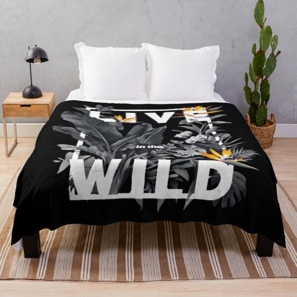 Item preview, Live In The Wild Tropical Floral - Premium Dark Streetwear Art designed and sold by A-M-G-Shop.