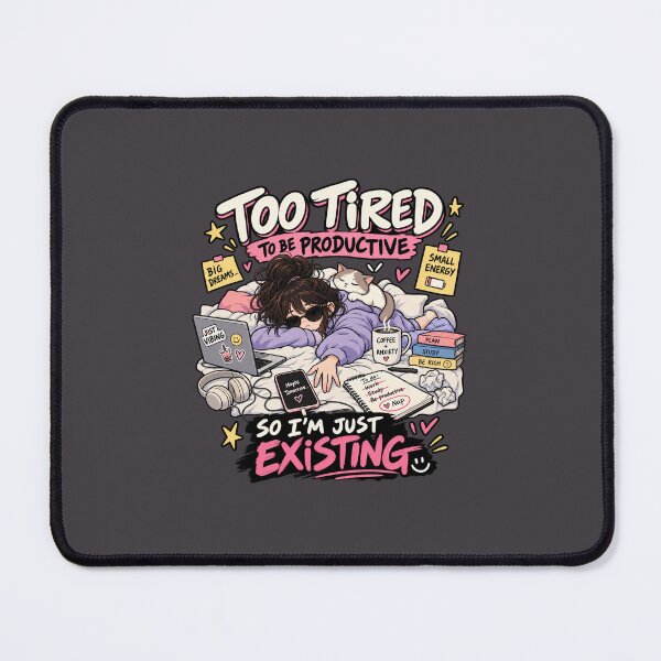 Item preview, Too Tired to Be Productive – Funny Gen Z Procrastination designed and sold by DESPOT07.