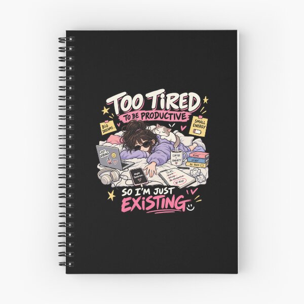 Item preview, Too Tired to Be Productive – Funny Gen Z Procrastination designed and sold by DESPOT07.