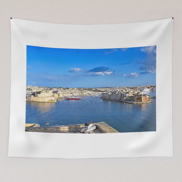 Item preview, Panoramic View of Grand Harbour, Fort St Angelo, and Birgu Marina from Valletta, Malta designed and sold by goceris.