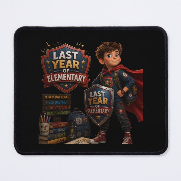 Item preview, First Day of My Last Year in Elementary,Future Hero Last Year Of Elementary School Boy Superhero Shield designed and sold by Crystal-Tree.
