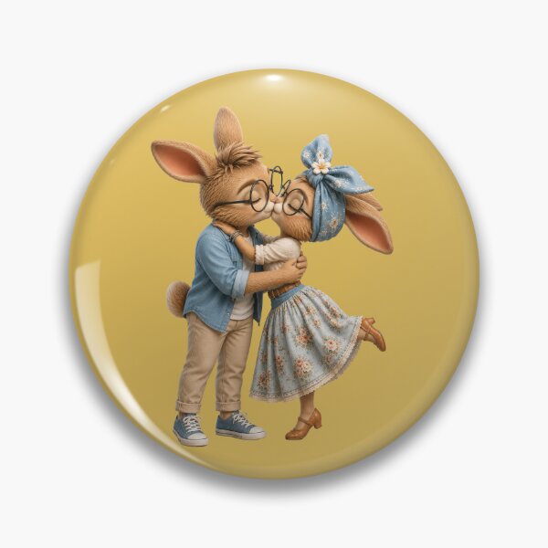 Item preview, Bunny Couple Kissing designed and sold by GRFORA.