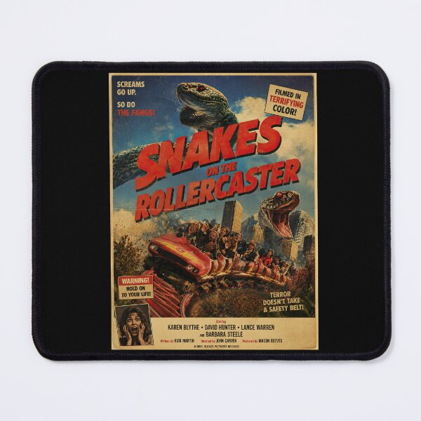 Item preview, Snakes on the Rollercoaster – Retro Grindhouse Horror designed and sold by obstinator.