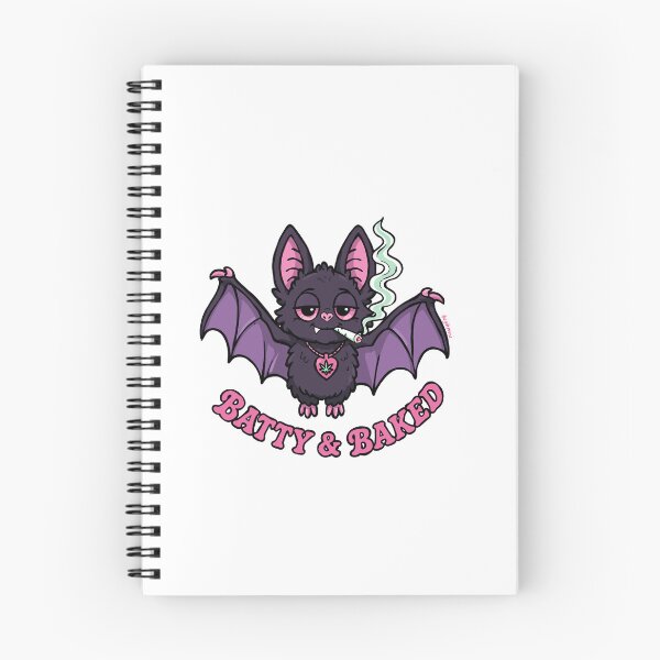 Item preview, Batty and Baked Cute Stoner Bat Kawaii Weed Art designed and sold by highmini.