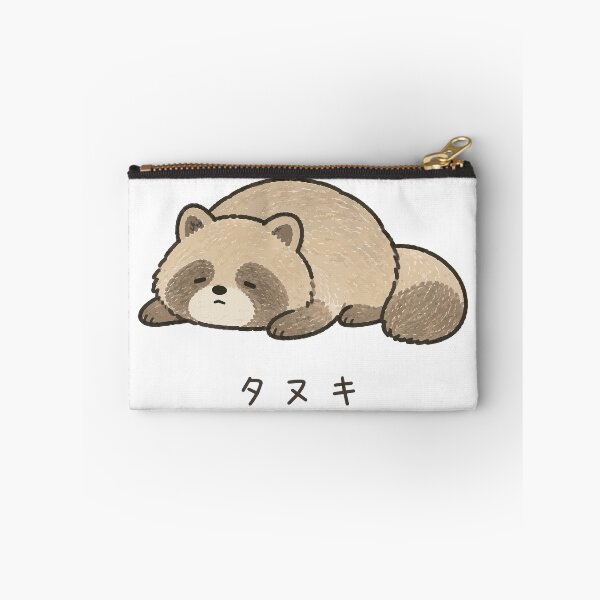 Item preview, Sleeping Tanuki - Cute Raccoon Dog Illustration with Label designed and sold by medicalkinoko.