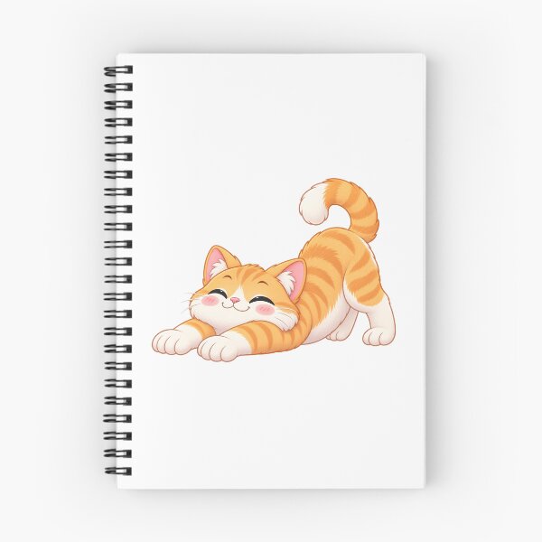 Item preview, Cute Orange Cat Stretching with Happy Expression designed and sold by zan-mf.
