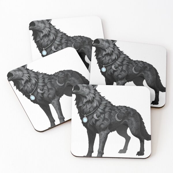 Item preview, Wolf Gargoyle with Moonstone designed and sold by IllumeInk.
