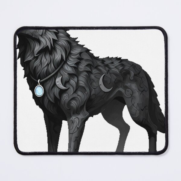 Item preview, Wolf Gargoyle with Moonstone designed and sold by IllumeInk.