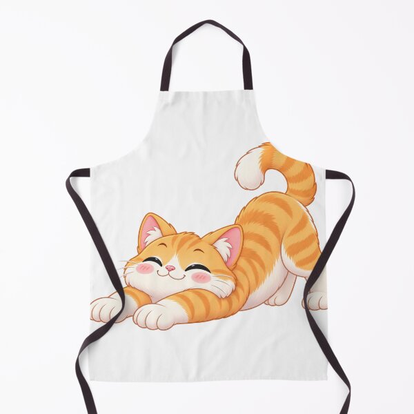 Item preview, Cute Orange Cat Stretching with Happy Expression designed and sold by zan-mf.