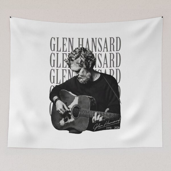 Item preview, Glen Hansard Folk Rock Guitar Tribute 1970–2026 designed and sold by Catsi-Nook-Art.