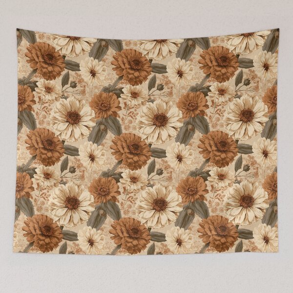 Item preview, Vibrant Zinnia Print  - Botanical Garden Pattern - Best Gifts For Dad designed and sold by RoyalStarsPatts.