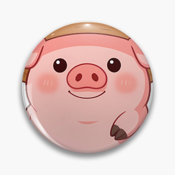 Item preview, Pink Pig with Straw Hat designed and sold by pumsquare.