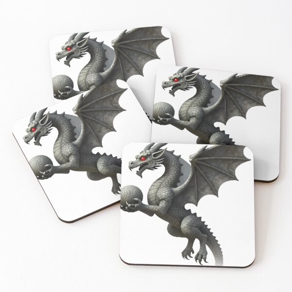 Item preview, Dragon Gargoyle with Stone Orb designed and sold by IllumeInk.