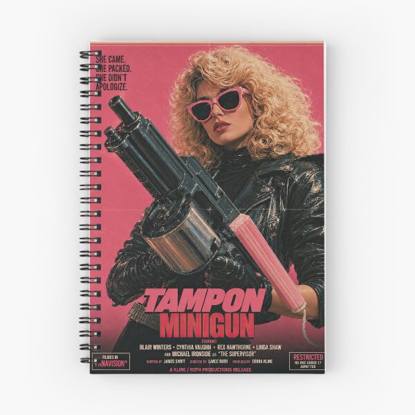 Item preview, Tampon Minigun – Retro Grindhouse Action designed and sold by obstinator.