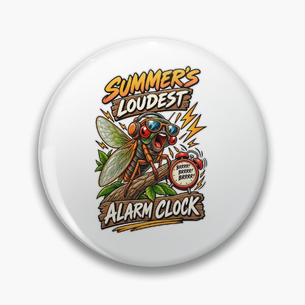 Item preview, Summer’s Loudest Alarm Clock – Funny Cicada Summer Bug Design designed and sold by ARTwy.