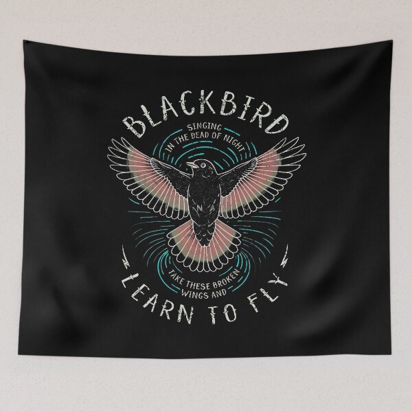 Item preview, Blackbird Singing in the Dead of Night Classic Rock designed and sold by Catsi-Nook-Art.